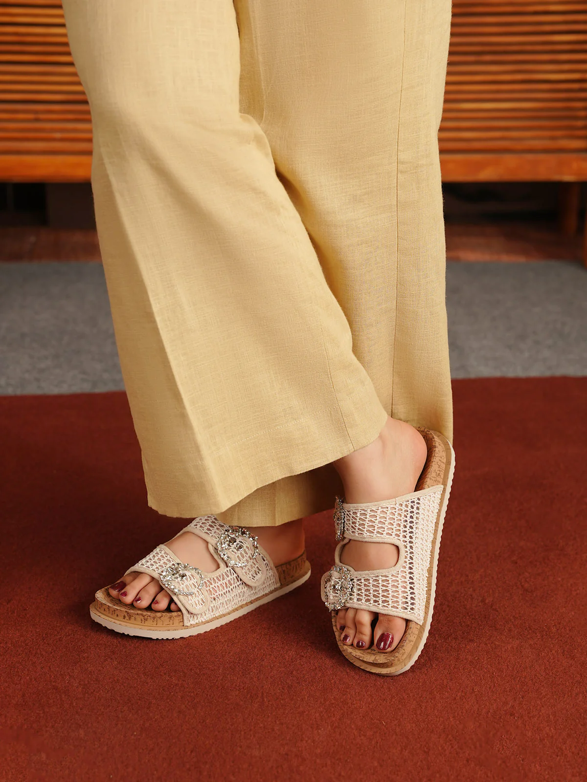 Women "TIAGO" Soft Fabric Comfort Slippers - Image 6