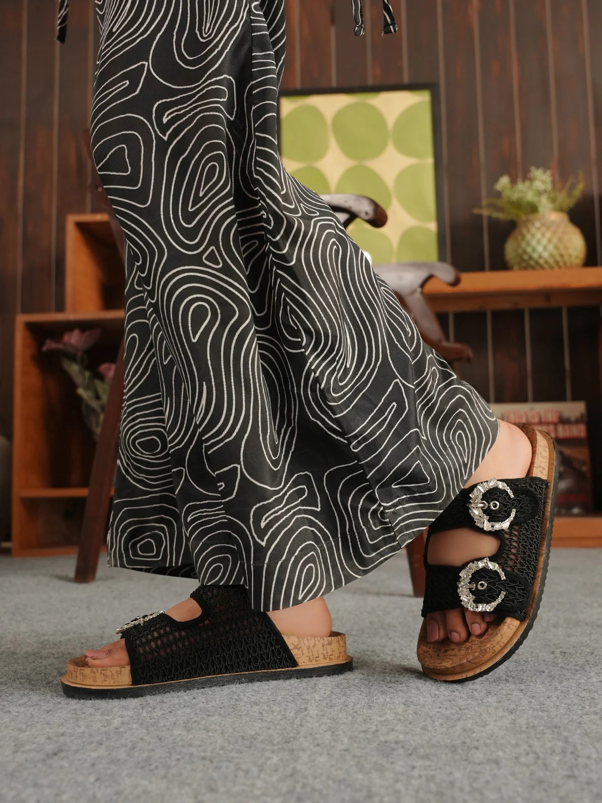 Women "TIAGO" Soft Fabric Comfort Slippers
