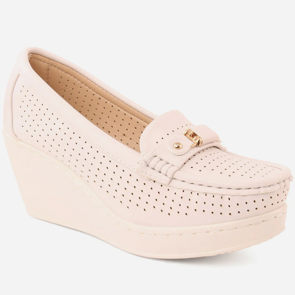 Women "VALERIA" Wedge Slip On Moccasins