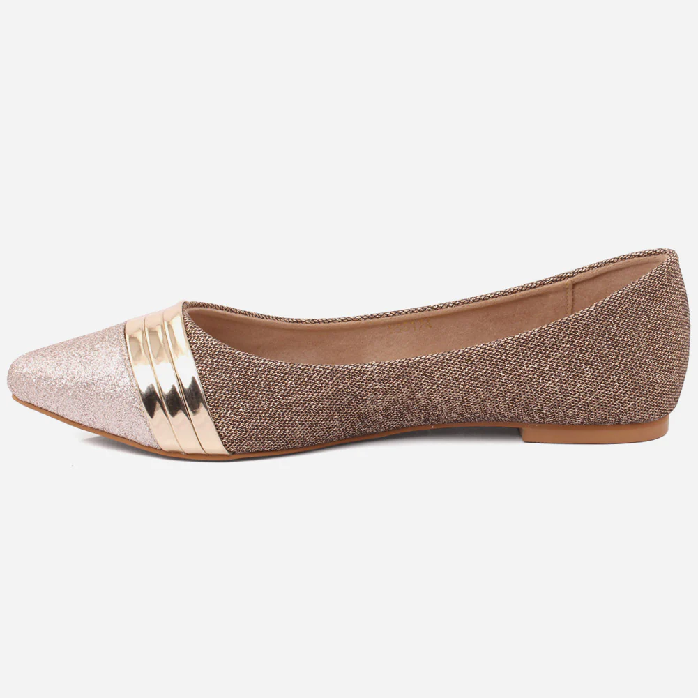 Women "Vikander" Smart & Casual Glitter Flat shoes - Image 3