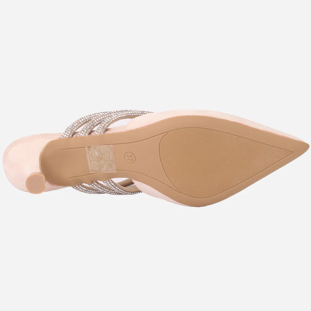 Women "VINCE" Diamante Slip On Sandals - Image 5