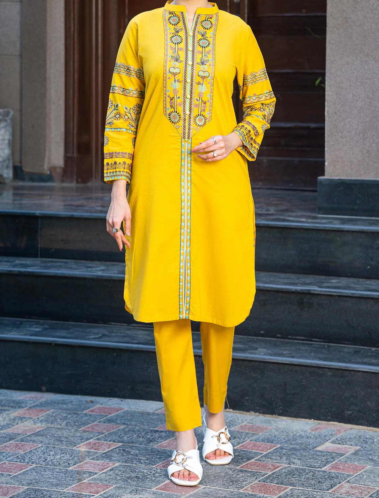 Women "ZEYNEP" Embroidered Lawn Summer Shirt