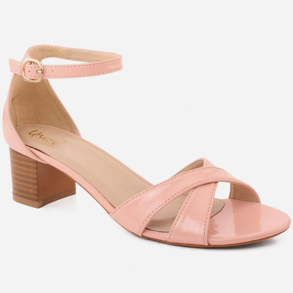 Women"Rosa" versatile wood look block heel sandals