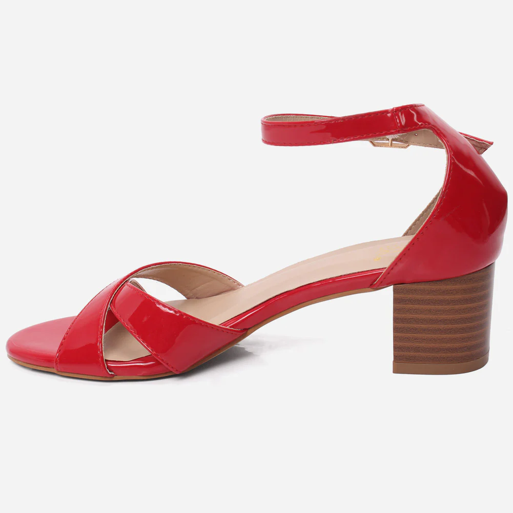 Women"Rosa" versatile wood look block heel sandals - Image 3