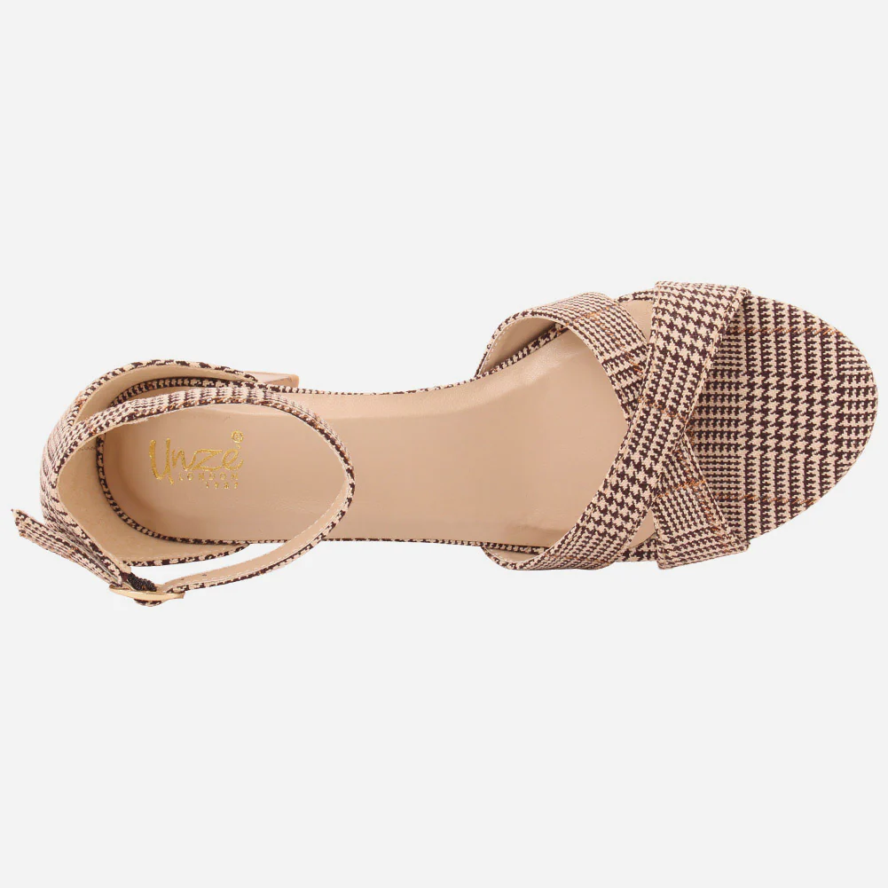 Women"Rosa" versatile wood look block heel sandals - Image 4