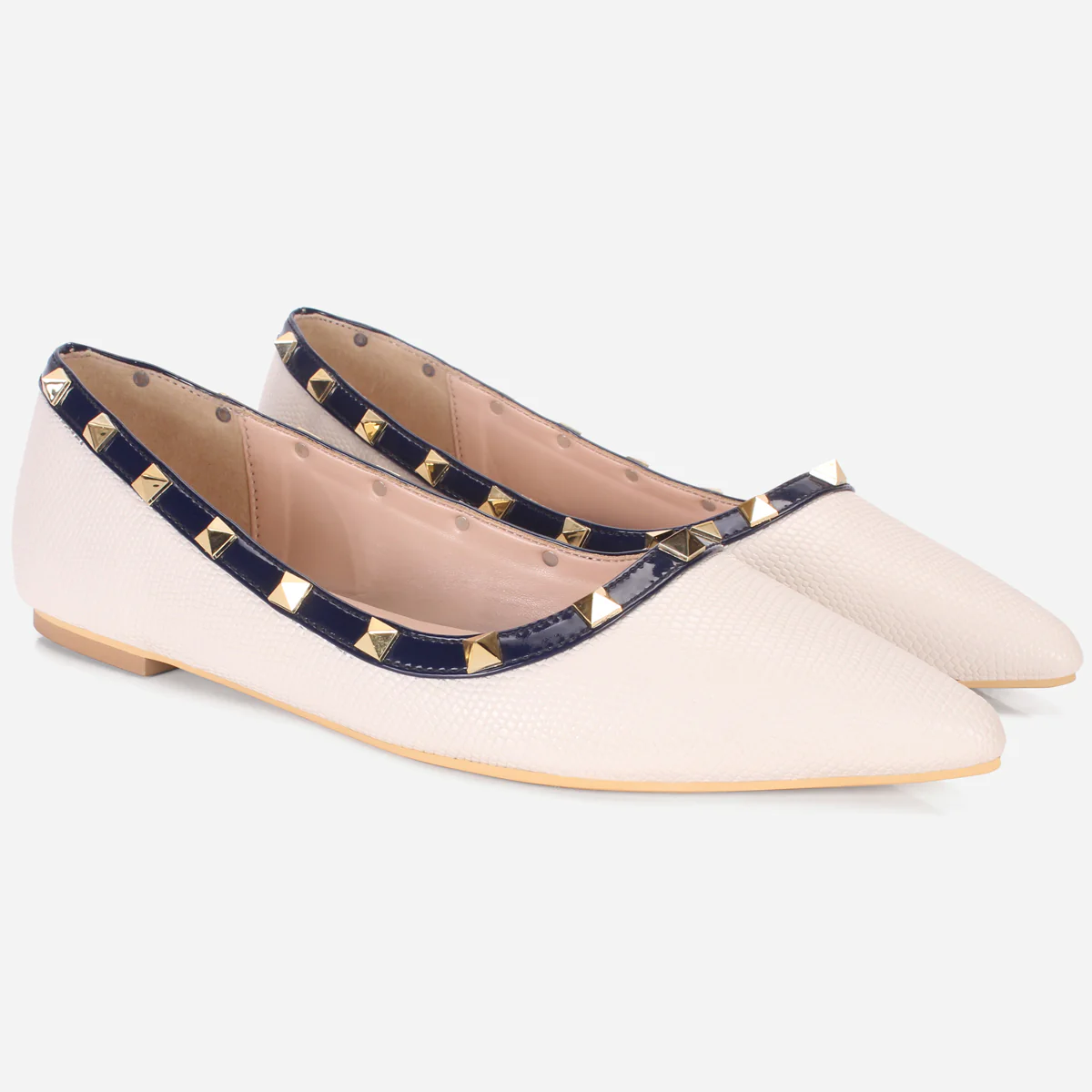 Womens "ADELAIDA  "Pointed Adorned Flat Shoes - Image 2