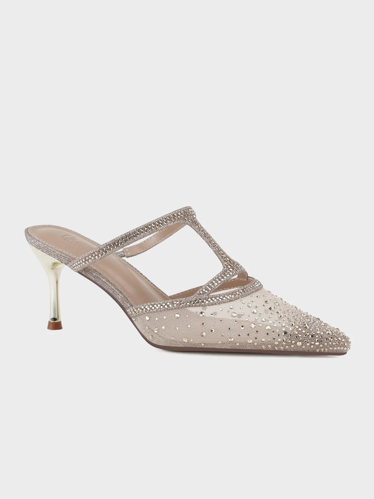 Womens "ADONIS" Net Adorned Evening Sandals - Image 2