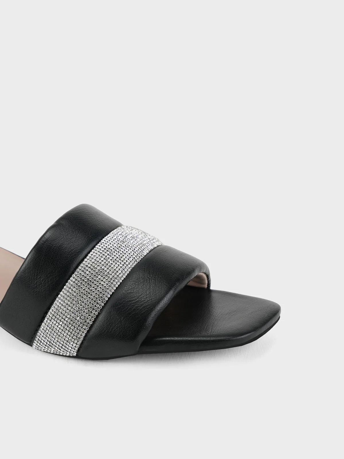 Womens "AGLET" Decorated Open Toe Slippers - Image 4