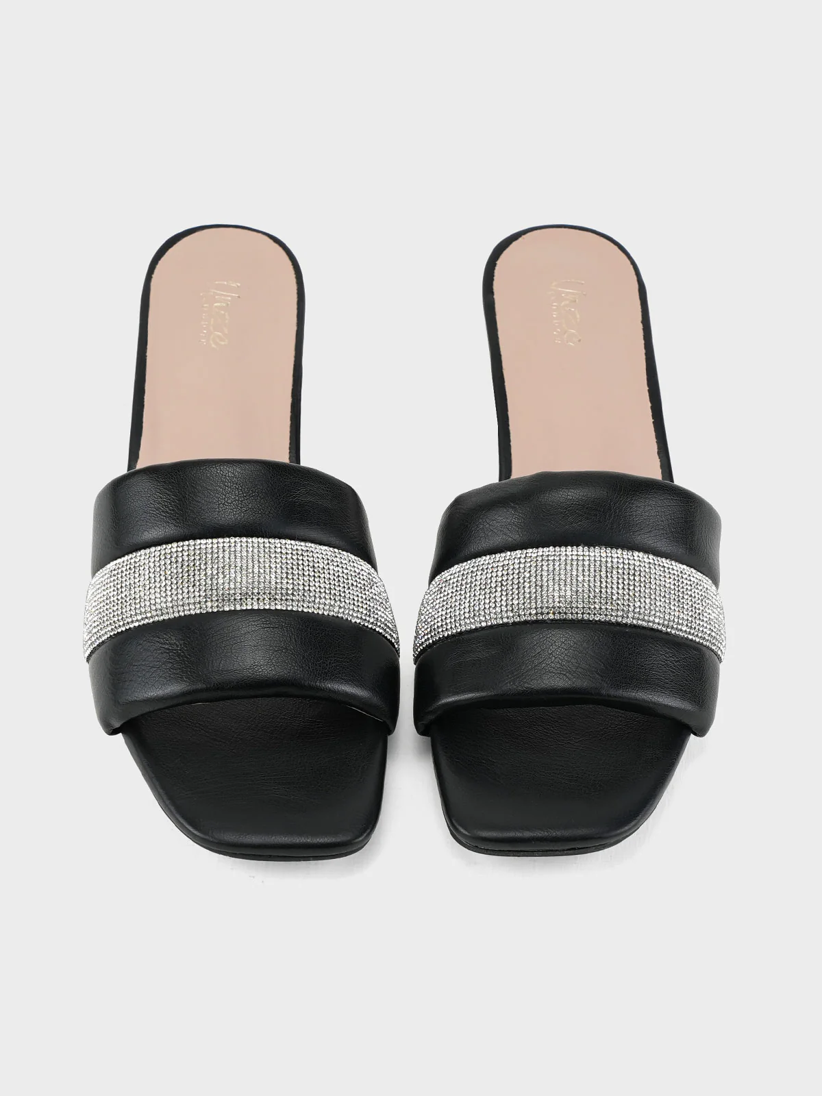 Womens "AGLET" Decorated Open Toe Slippers - Image 5