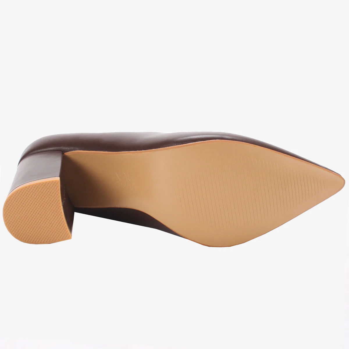 Womens "AINSLEY" Pointed Toe Block Heeled Courts - Image 5