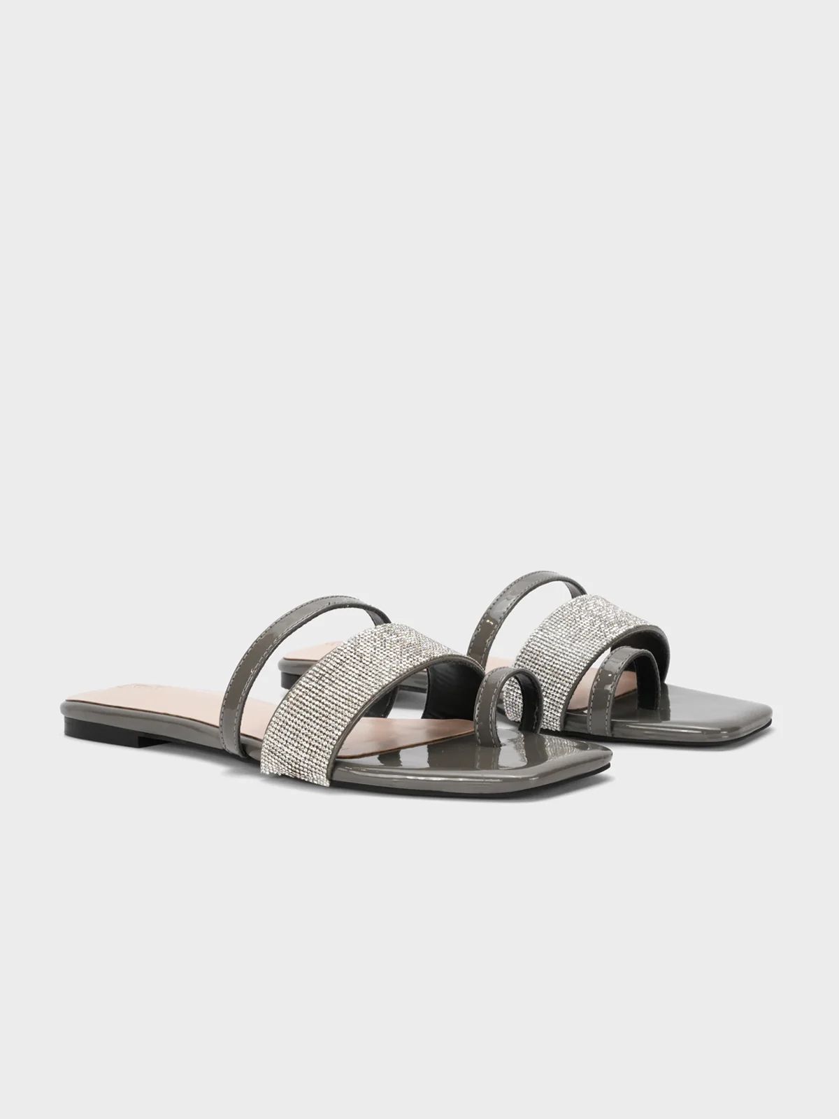 Women's "AKIKO" Crystals Stylish Slippers - Image 2