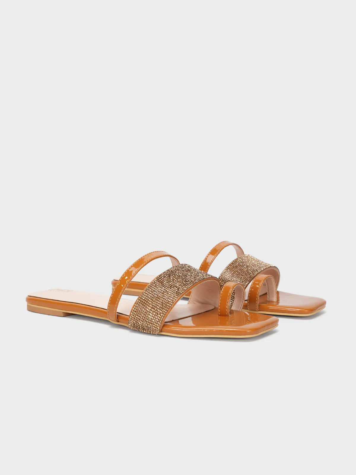 Women's "AKIKO" Crystals Stylish Slippers - Image 2