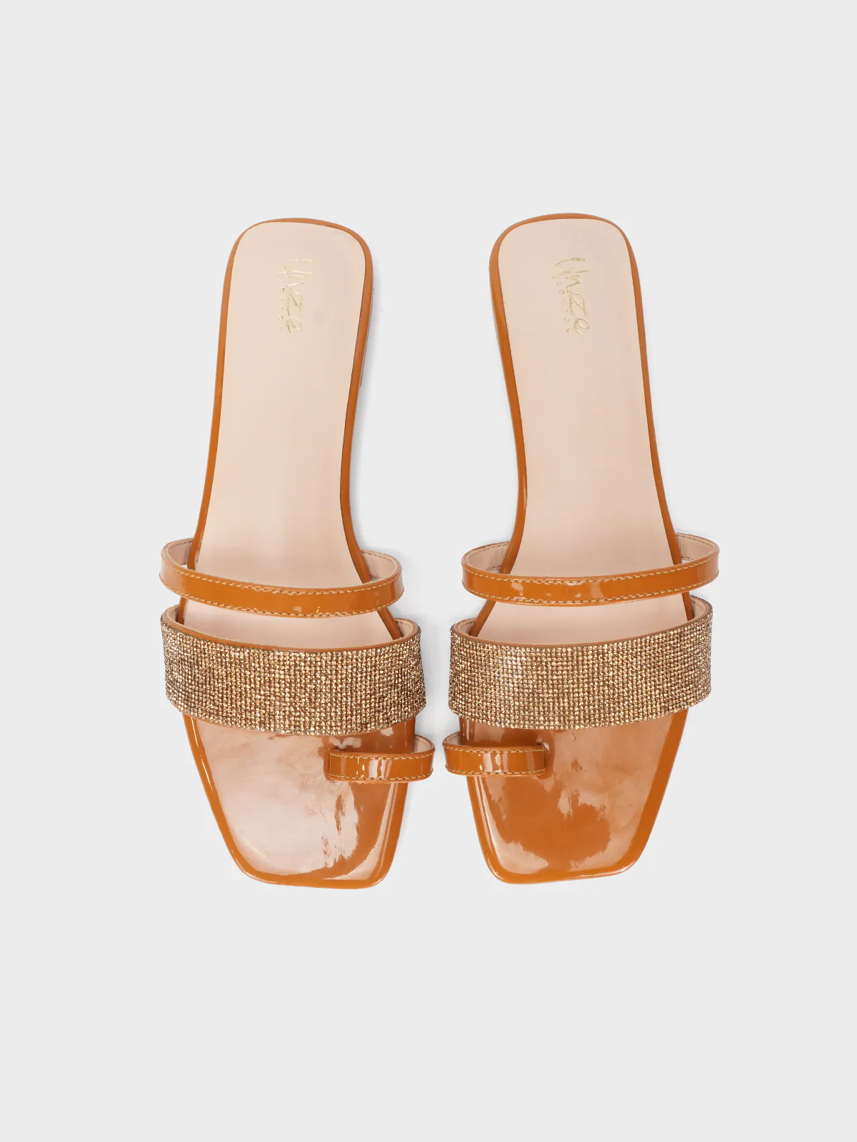 Women's "AKIKO" Crystals Stylish Slippers - Image 5