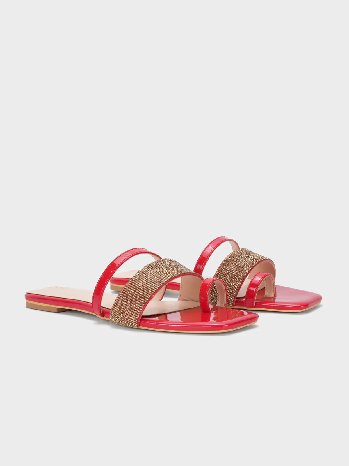 Women's "AKIKO" Crystals Stylish Slippers - Image 2