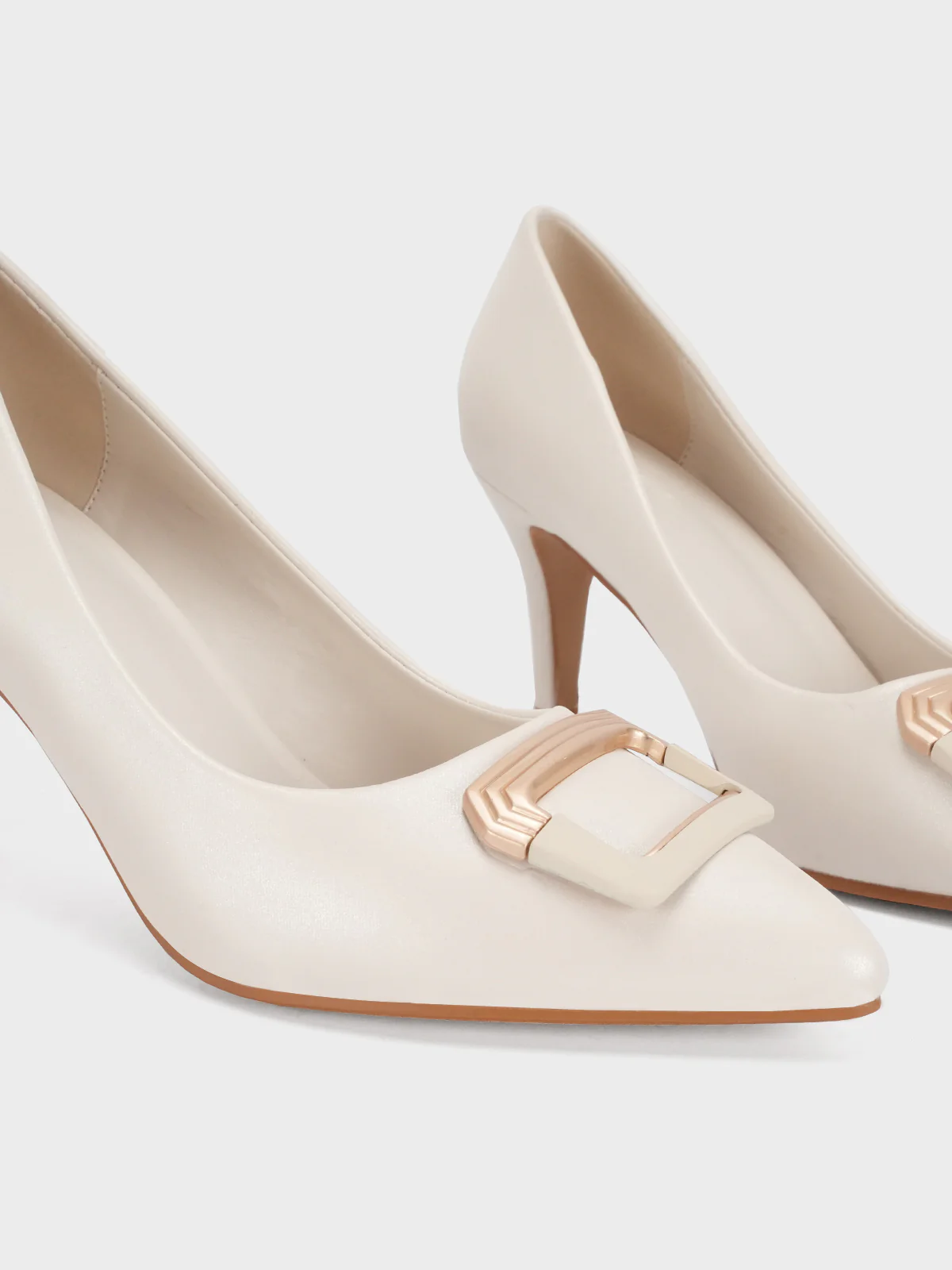 Womens "ALITA" Pointed Toe Comfy Heeled Shoes - Image 4