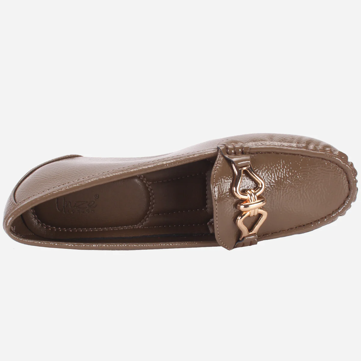 Womens "ALORA" High Wedge Comfy Moccasins - Image 4