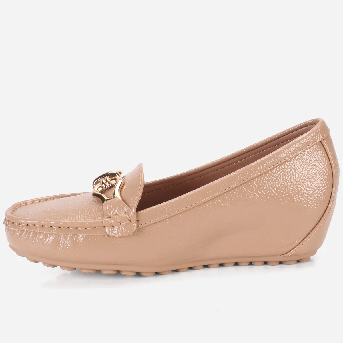 Womens "ALORA" High Wedge Comfy Moccasins - Image 3