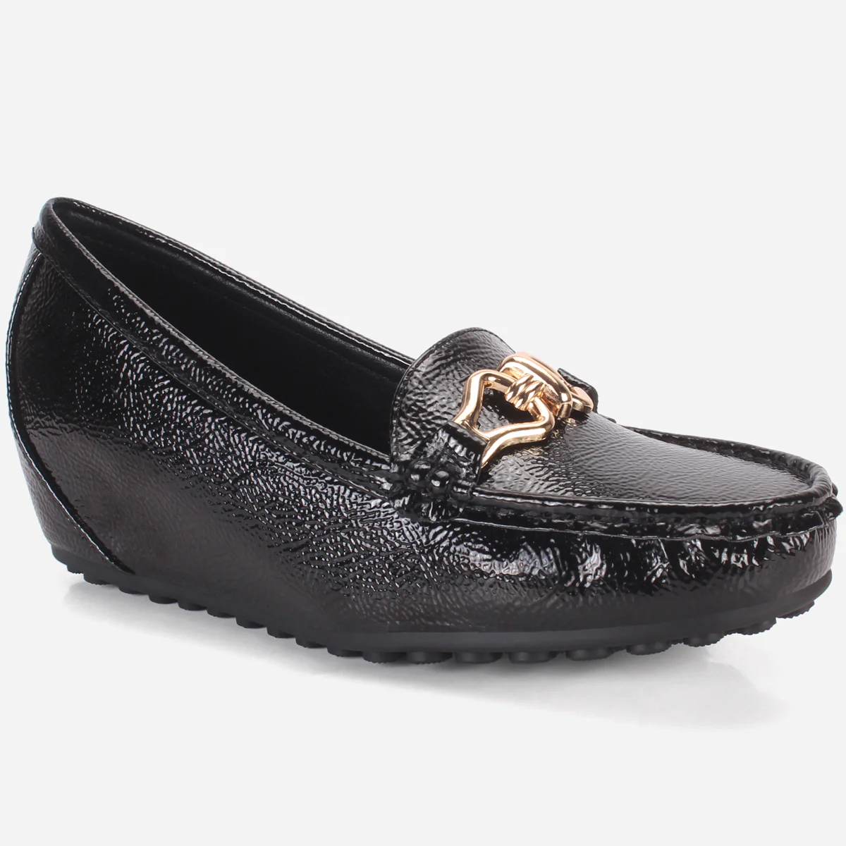Womens "ALORA" High Wedge Comfy Moccasins