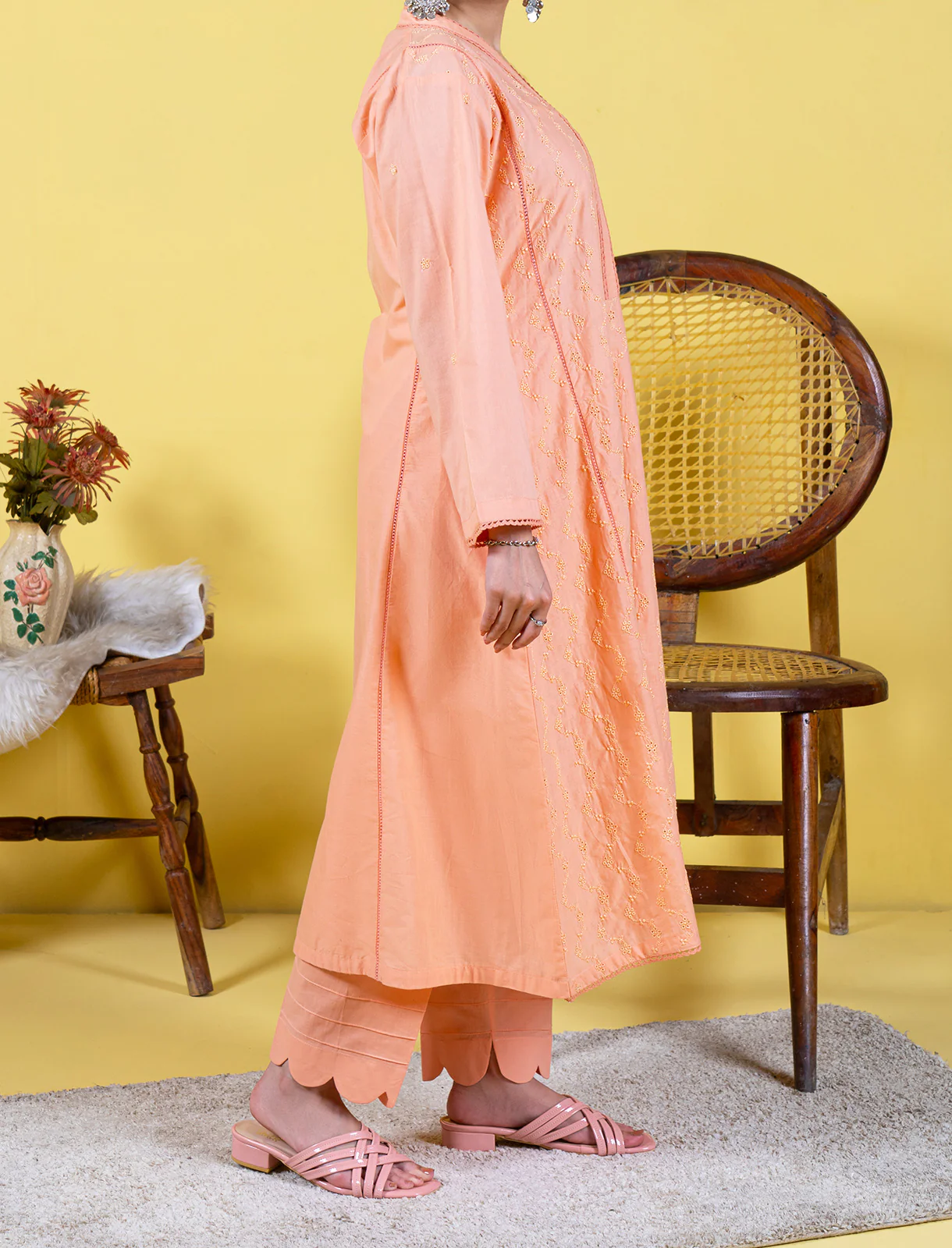 "ALYSSA" Schiffli Fabric Two Piece Suit - Image 2