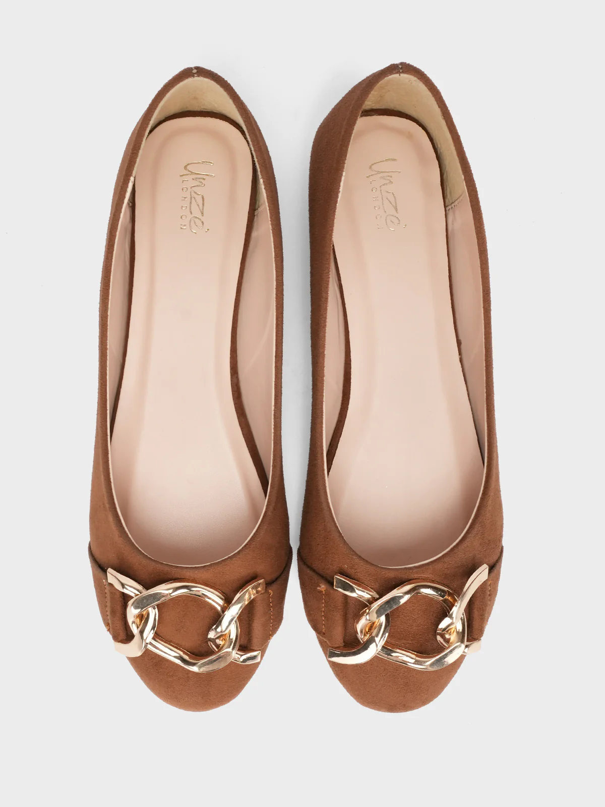 Womens "AMALIA" Metallic Buckled Pumps - Image 5