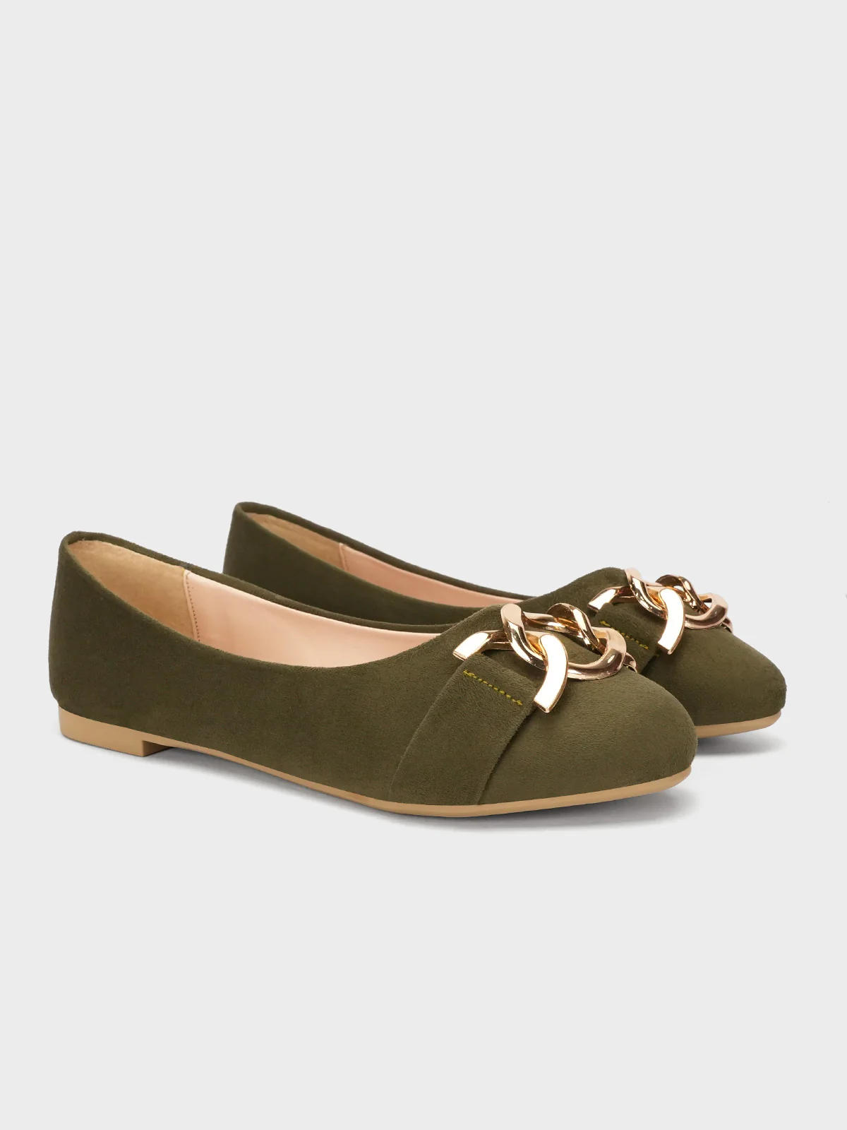 Womens "AMALIA" Metallic Buckled Pumps - Image 2