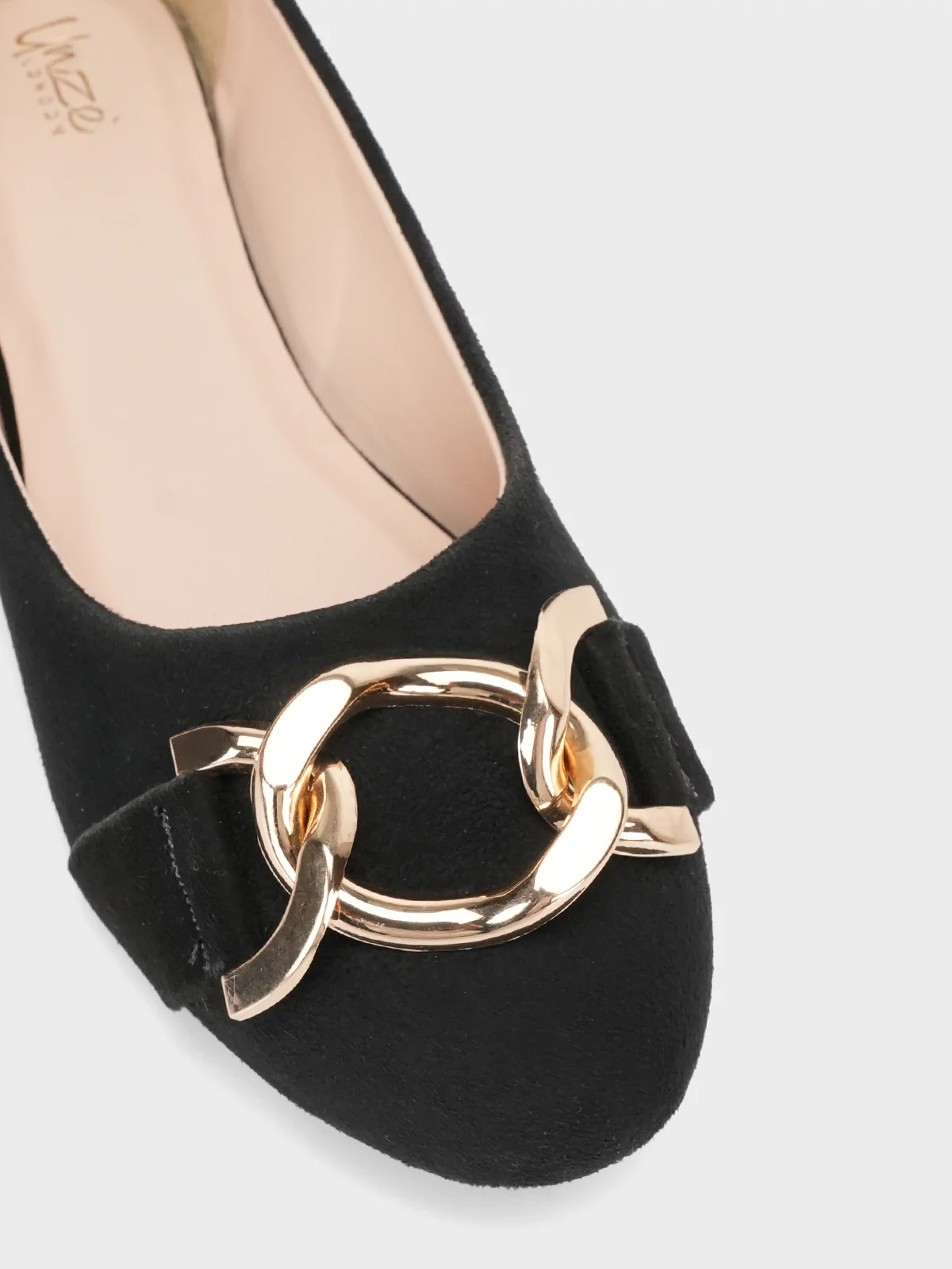 Womens "AMALIA" Metallic Buckled Pumps - Image 4