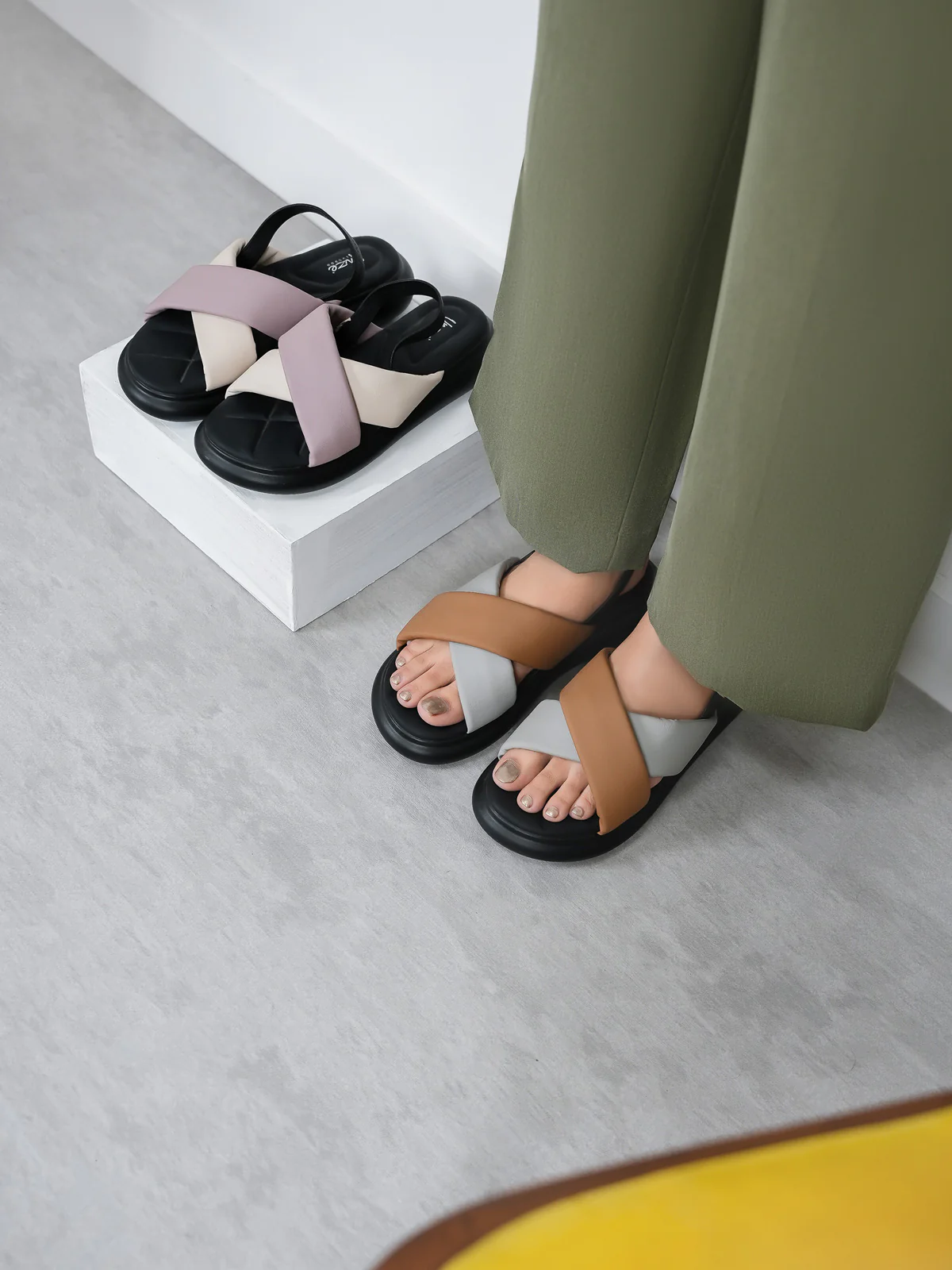 Women's "AMATA" Cross Over Comfort Sandals - Image 6