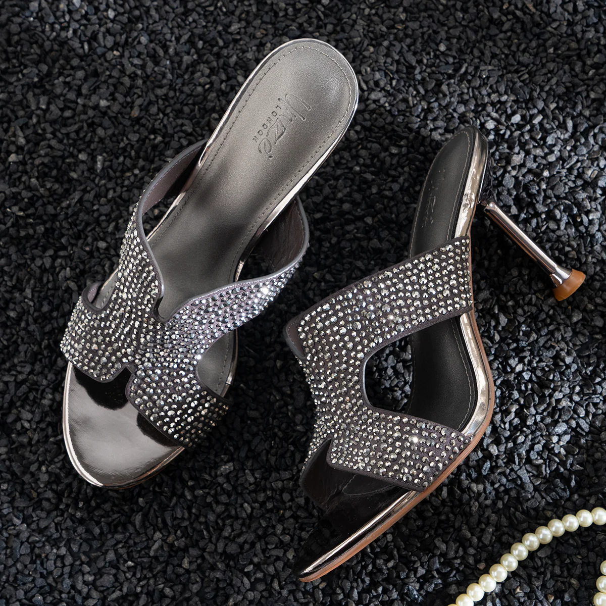 Women's "AMEERA" Open Toe Decorated Wedding Sandals - Image 6