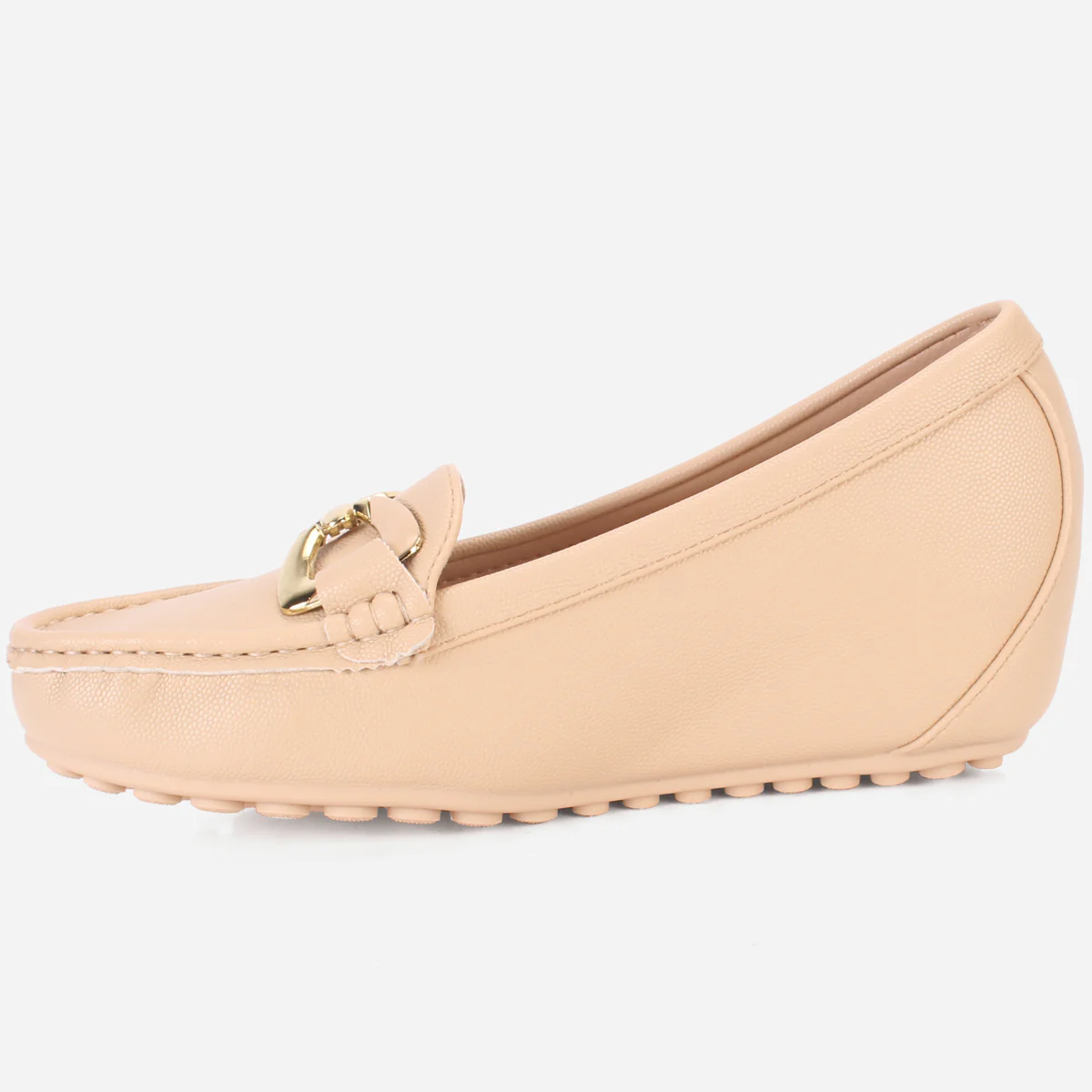 Womens "AMIYA" High Wedge Comfy Moccasins - Image 3