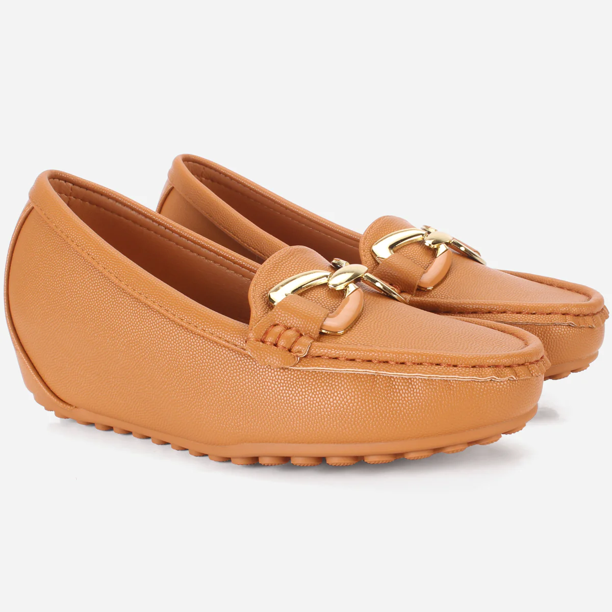 Womens "AMIYA" High Wedge Comfy Moccasins - Image 2