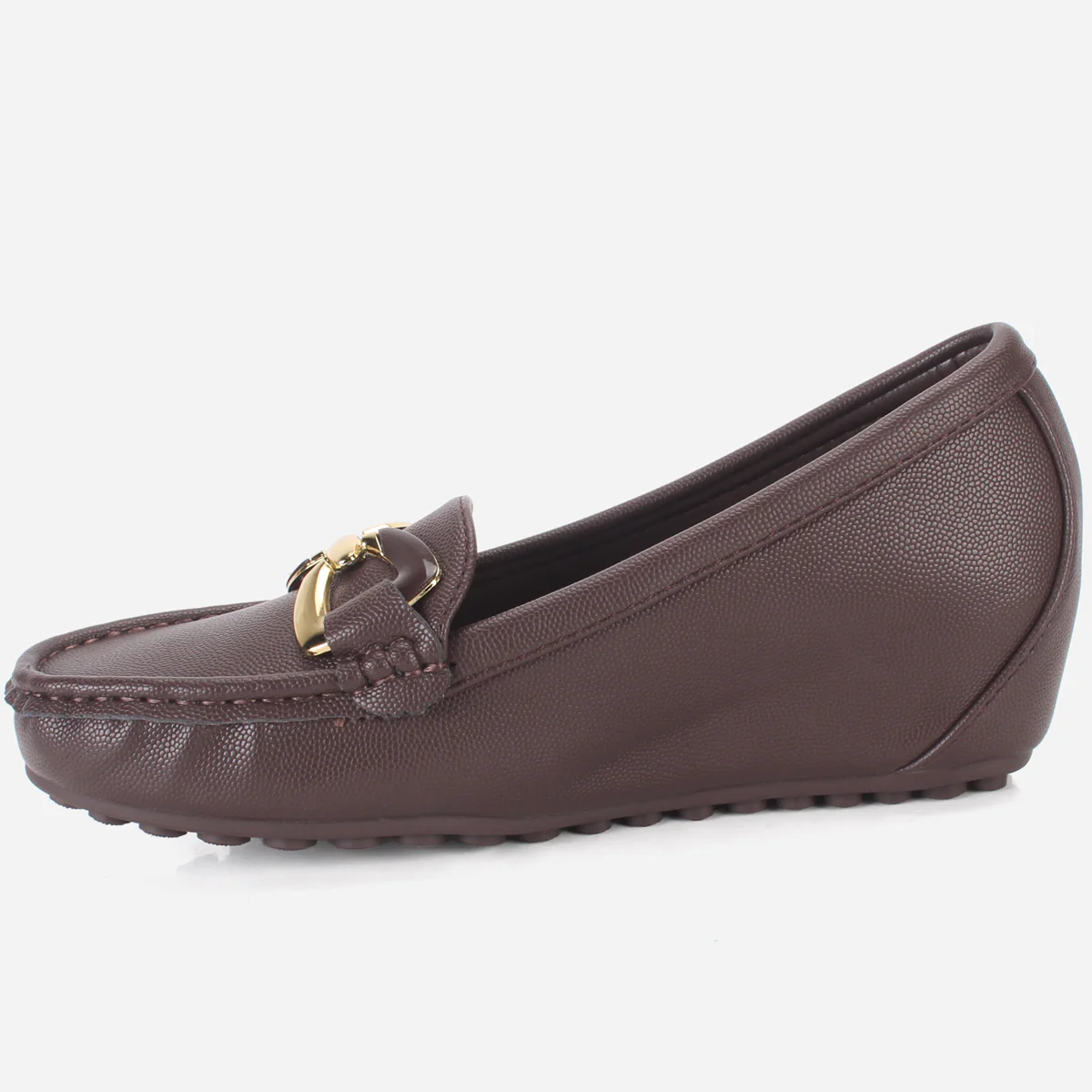 Womens "AMIYA" High Wedge Comfy Moccasins - Image 3