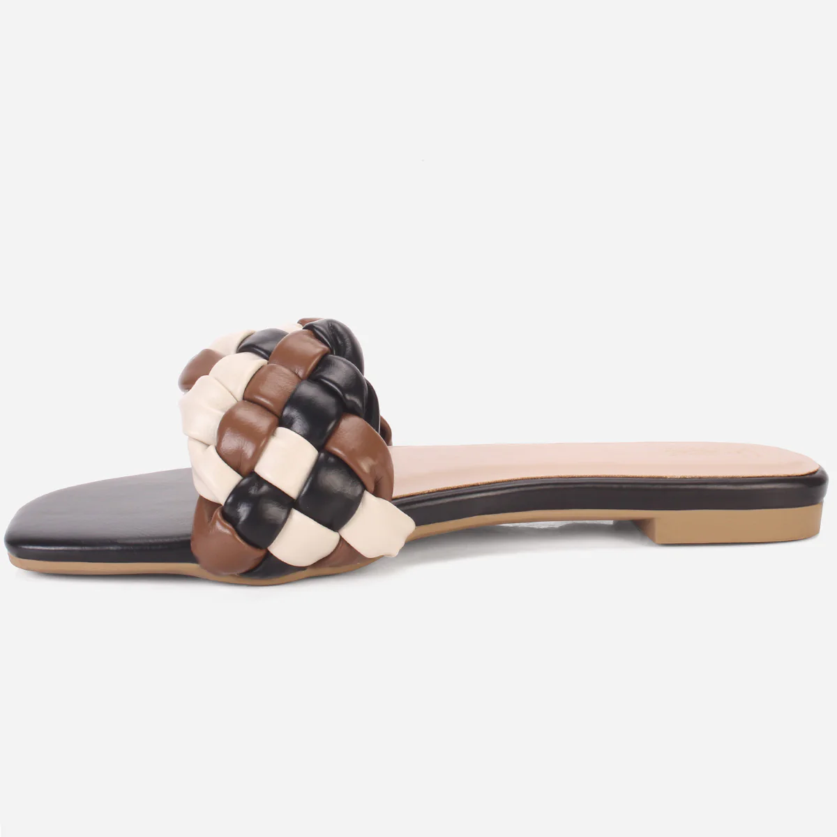 Womens "AMUNET" Braided Open Toe Summer Slippers - Image 3