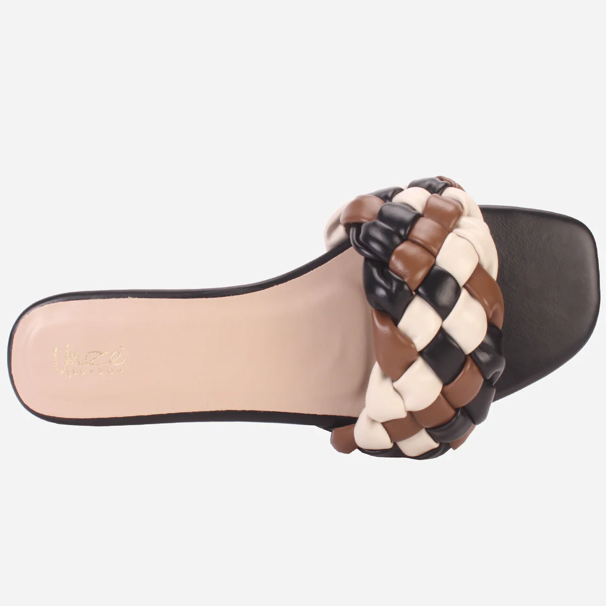 Womens "AMUNET" Braided Open Toe Summer Slippers - Image 4