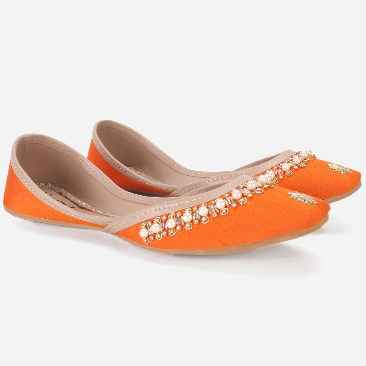Womens "AMZIE" Leather Flat Khussa - Image 2