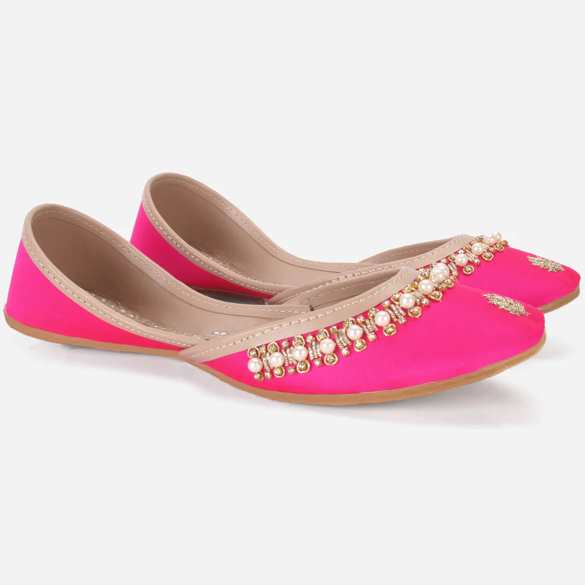 Womens "AMZIE" Leather Flat Khussa - Image 2