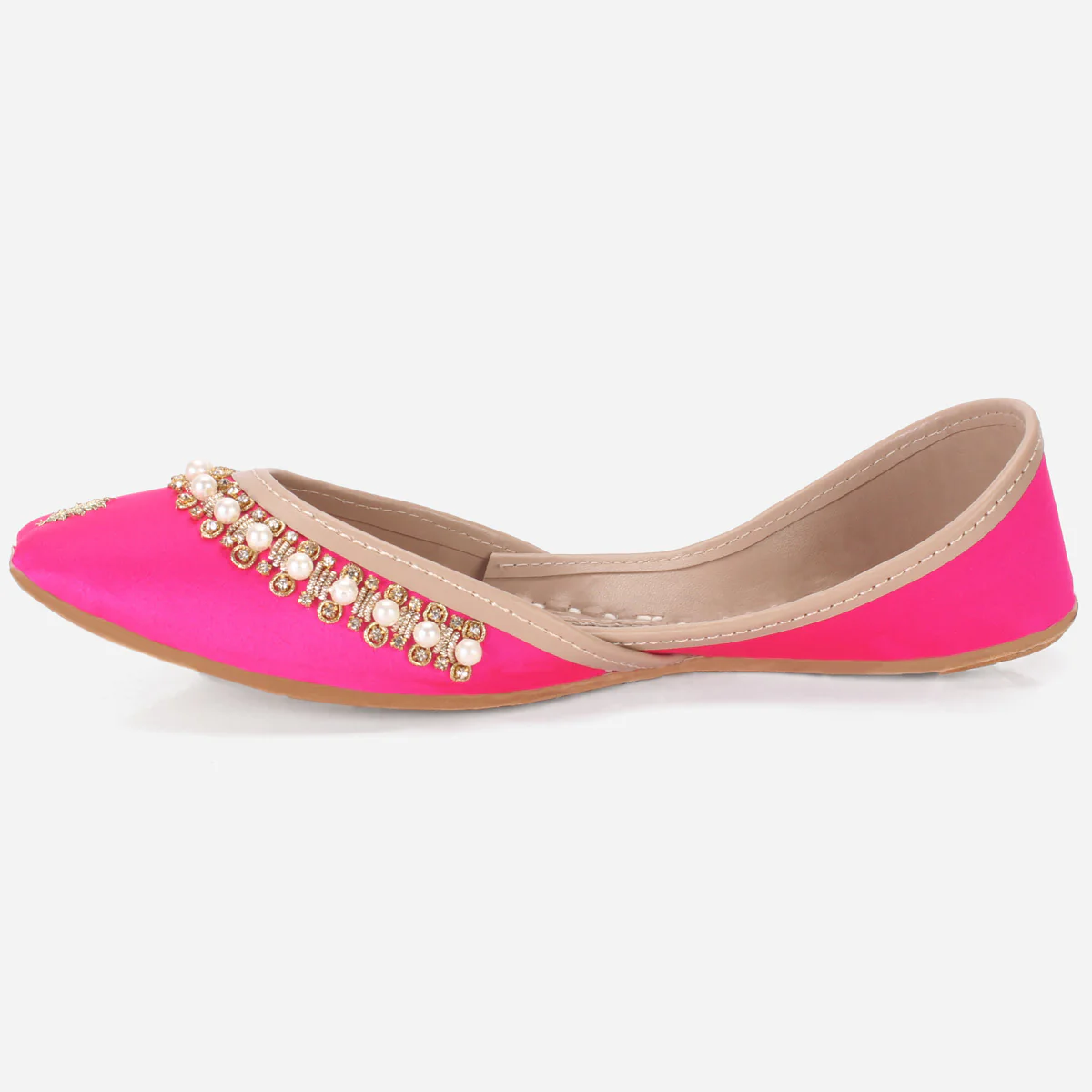 Womens "AMZIE" Leather Flat Khussa - Image 3