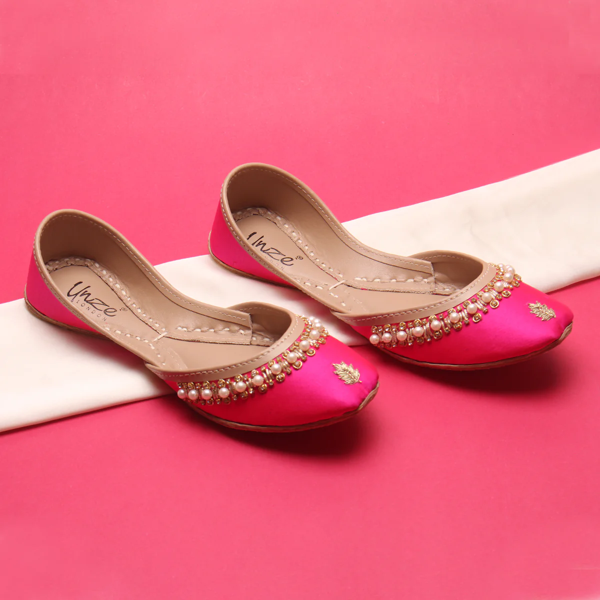 Womens "AMZIE" Leather Flat Khussa - Image 6