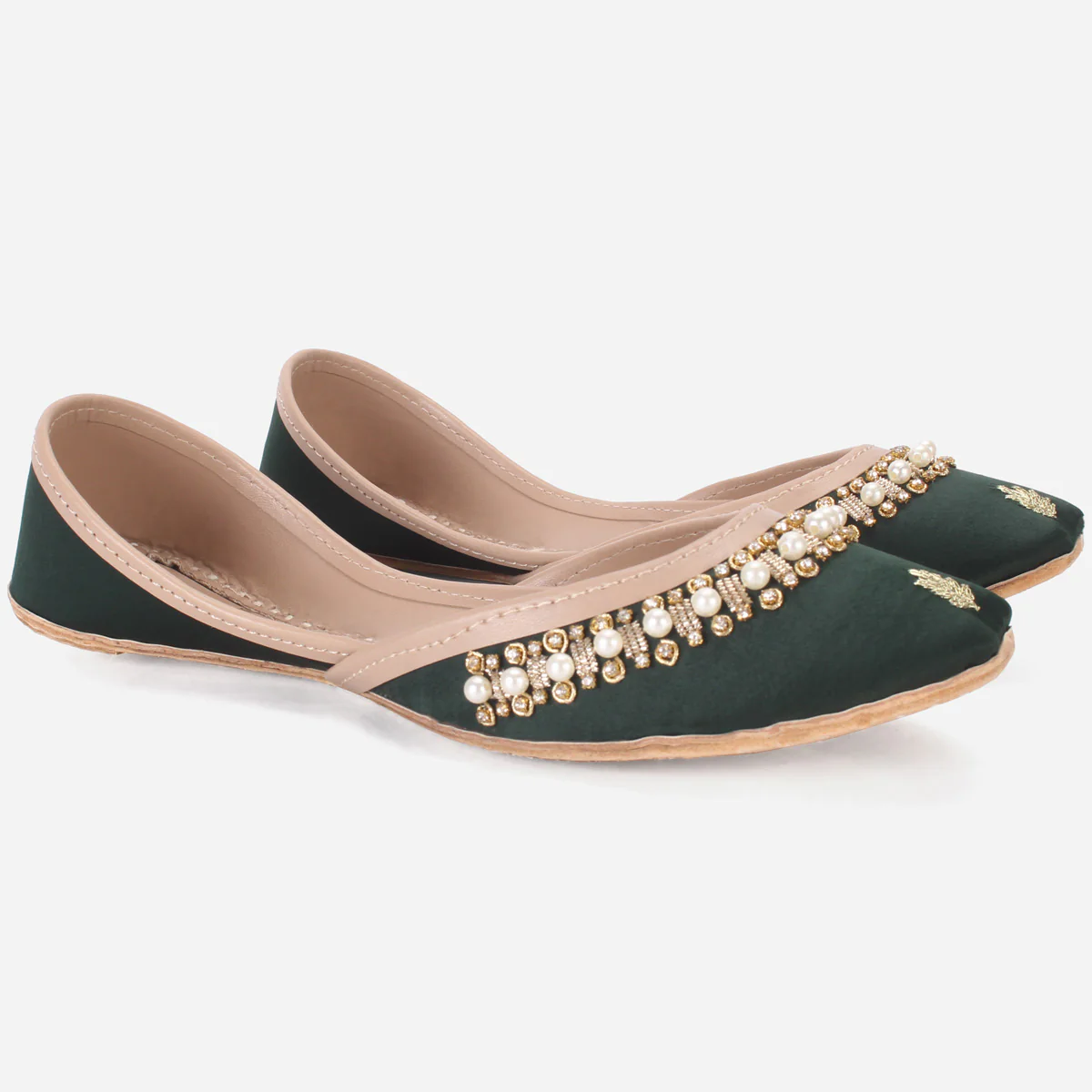 Womens "AMZIE" Leather Flat Khussa - Image 2