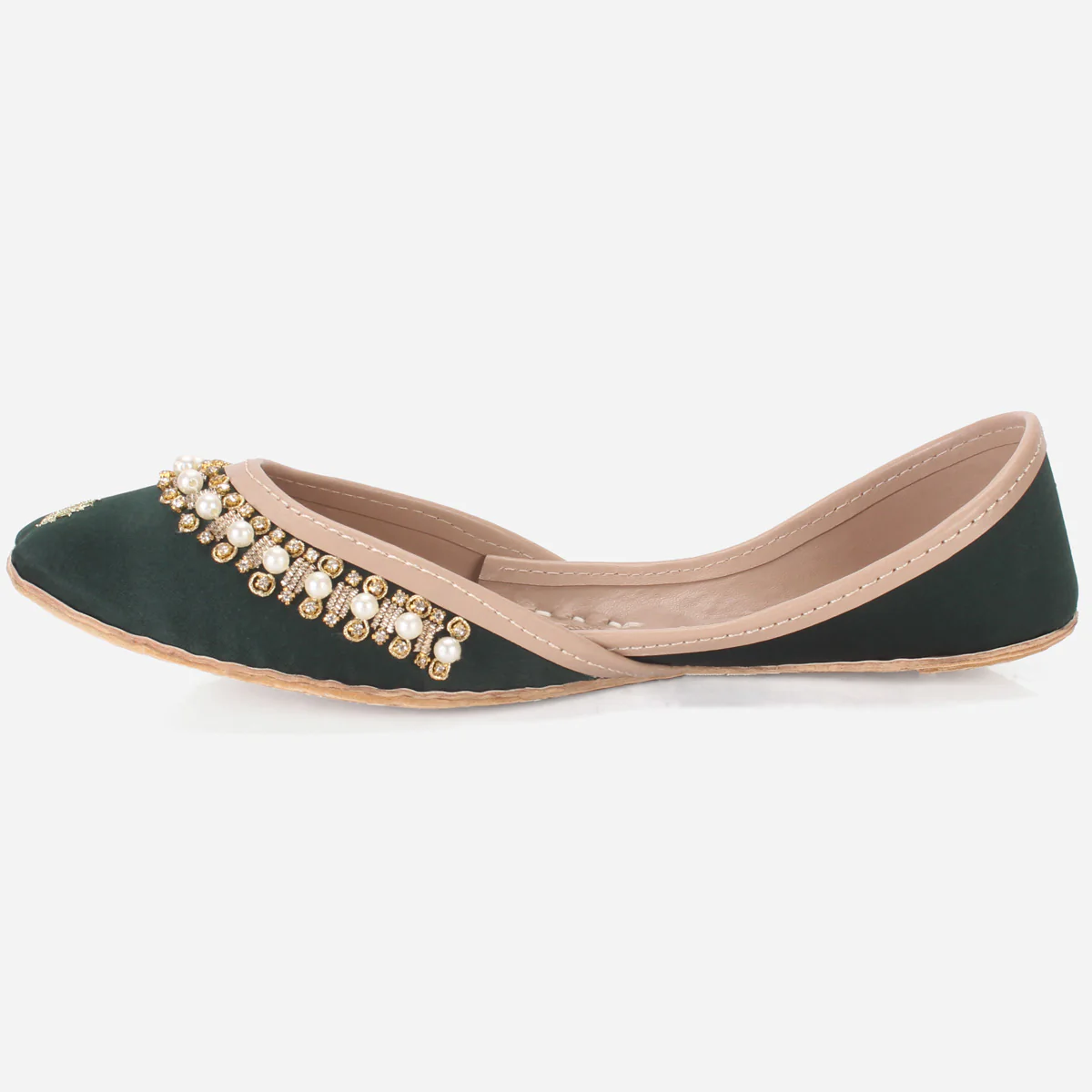 Womens "AMZIE" Leather Flat Khussa - Image 3