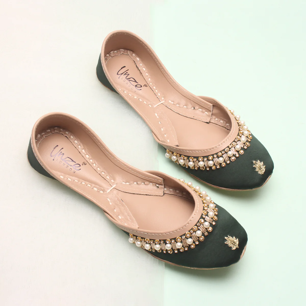 Womens "AMZIE" Leather Flat Khussa - Image 6