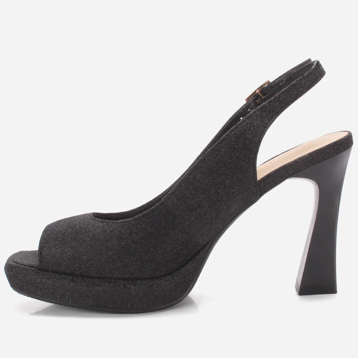 Womens "ANAORIA" Glitter Wedding Platform Sandals - Image 3