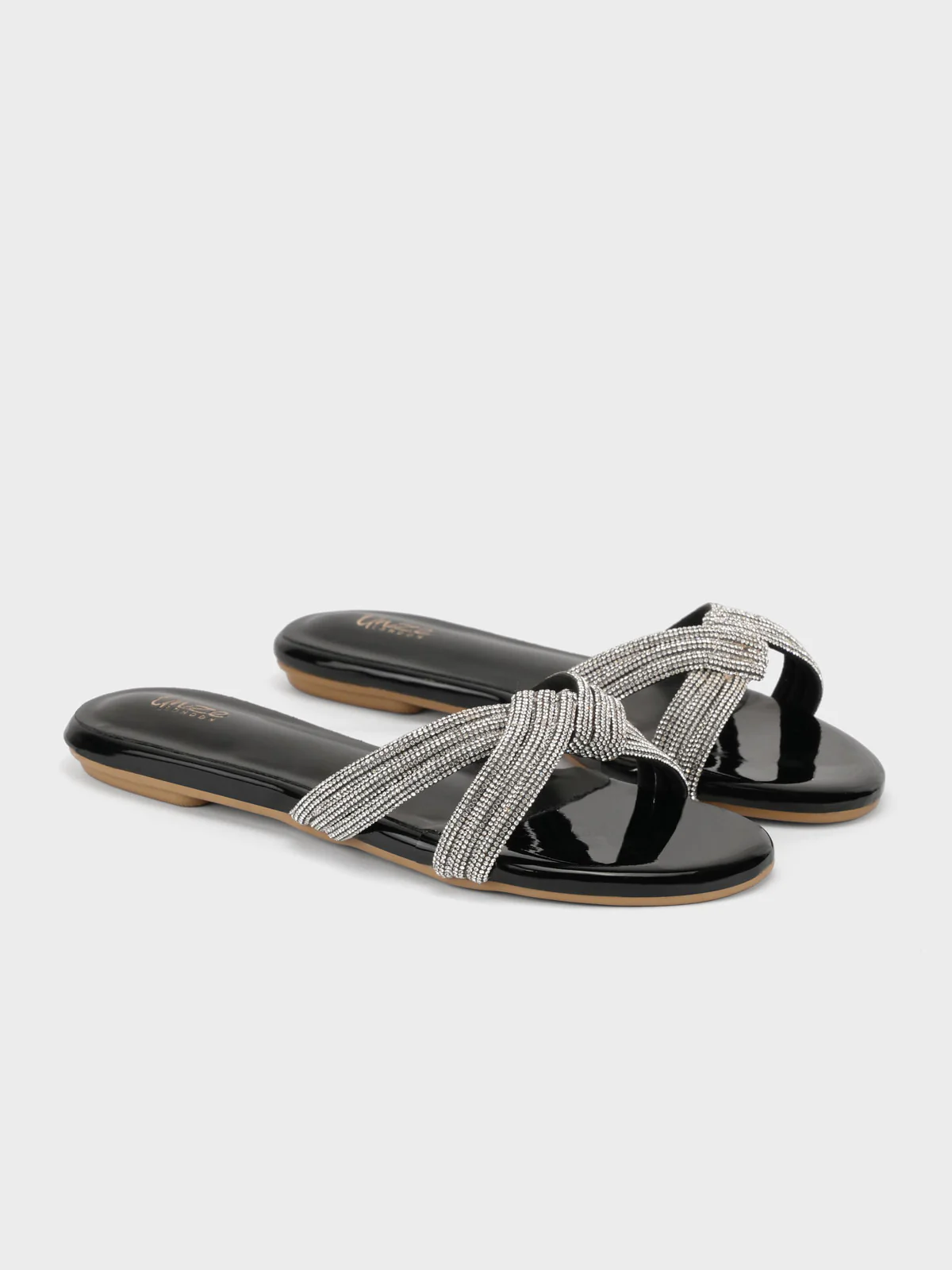Women's "ANIKE"Crystals Evening Slippers - Image 2