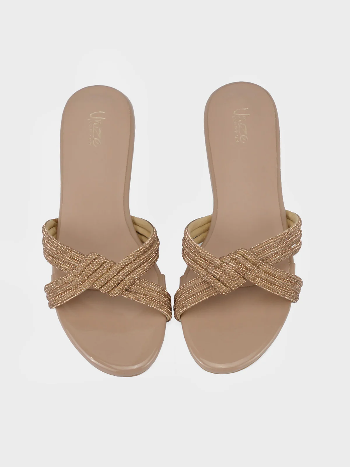 Women's "ANIKE"Crystals Evening Slippers - Image 4