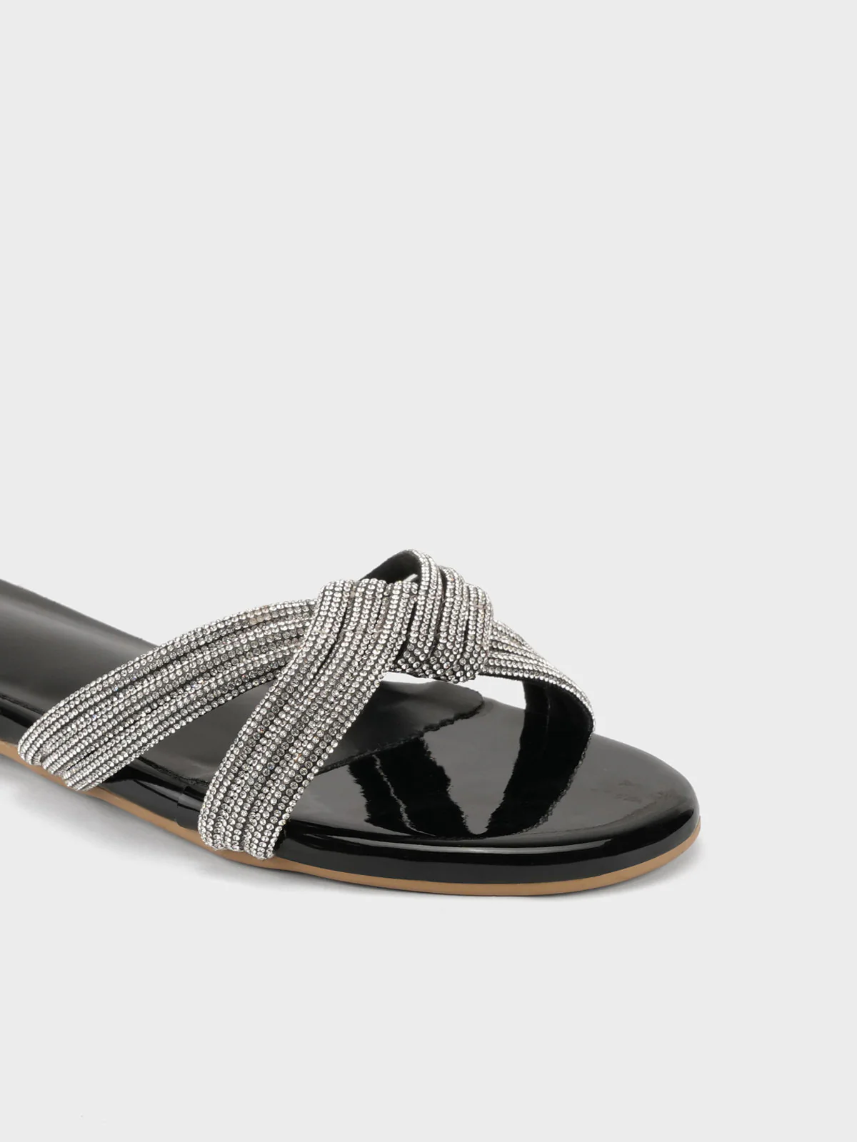 Women's "ANIKE"Crystals Evening Slippers - Image 3