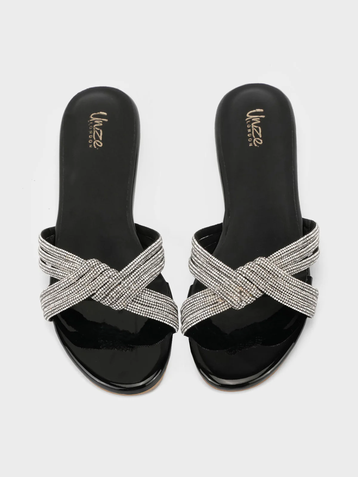 Women's "ANIKE"Crystals Evening Slippers - Image 4