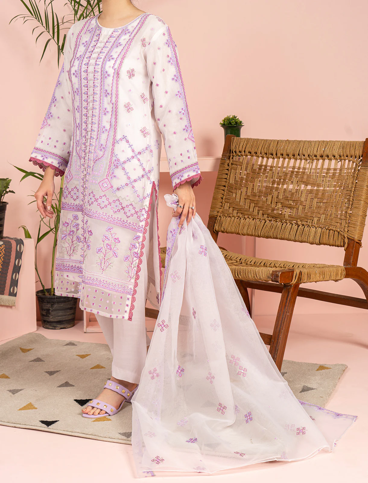 Womens "AREZOO" Luxe Organza Three Piece Suit - Image 2