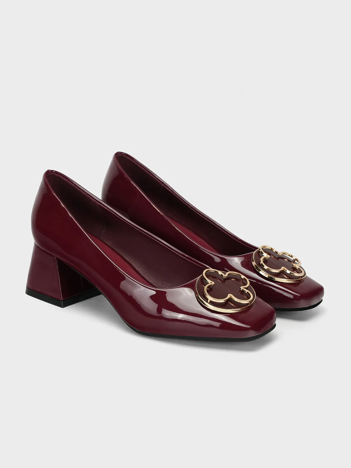 Womens "ARIZONA" Fancy Block Heel Courts - Image 2