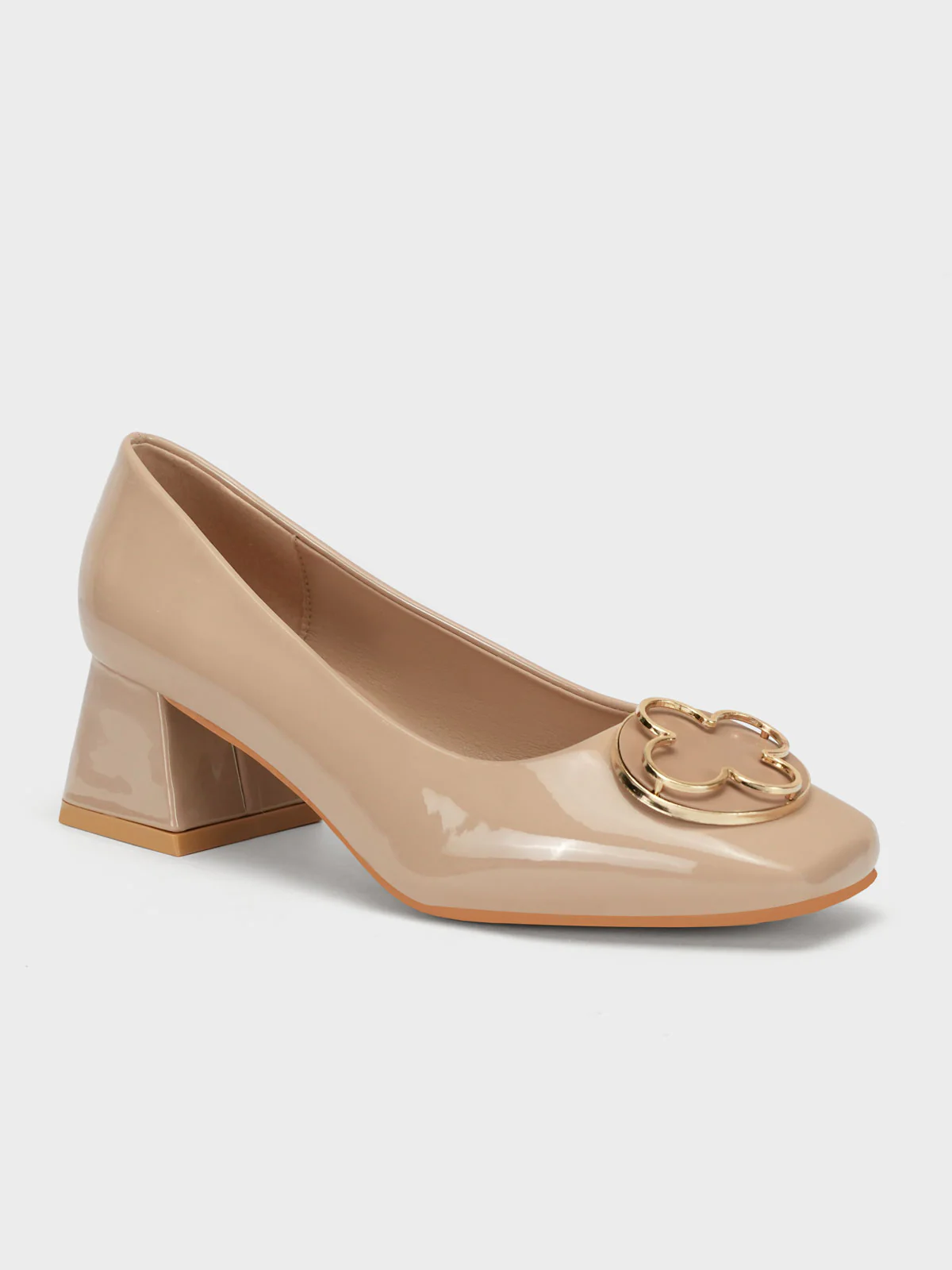 Womens "ARIZONA" Fancy Block Heel Courts