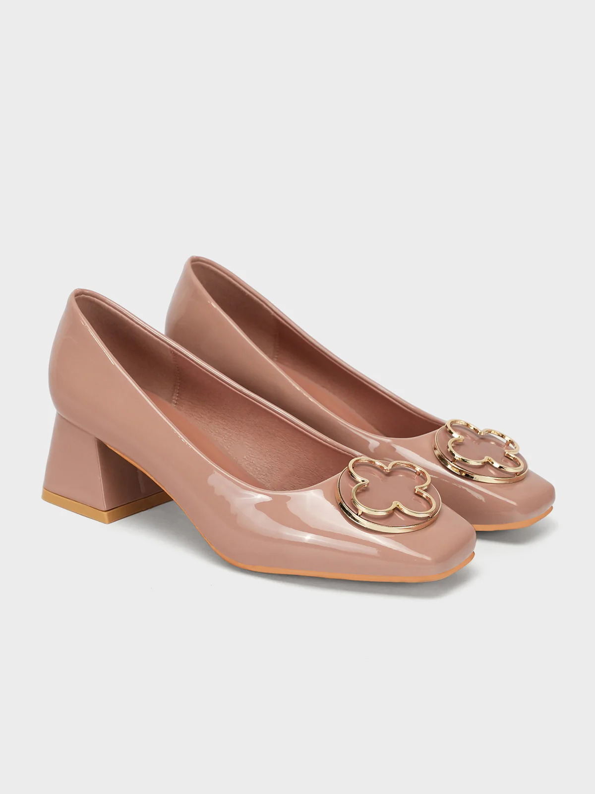Womens "ARIZONA" Fancy Block Heel Courts - Image 2
