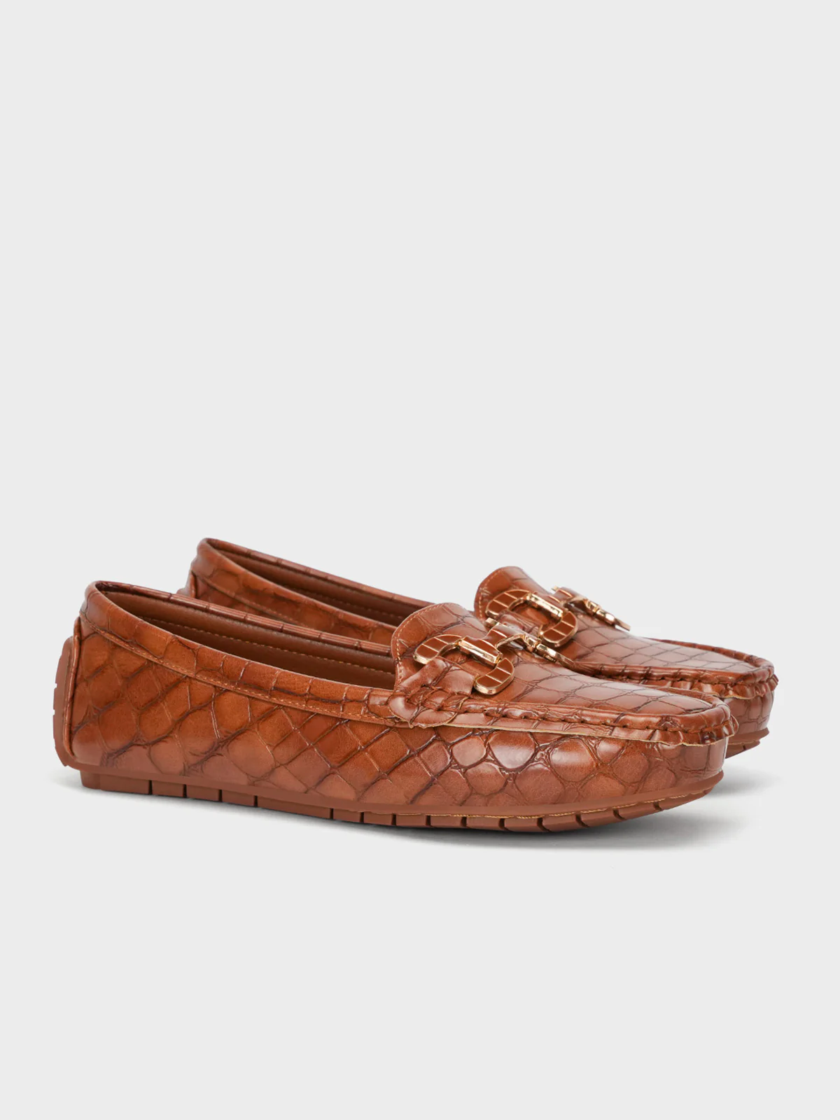 Womens "ARLOWE" Textured Comfy Moccasins - Image 2